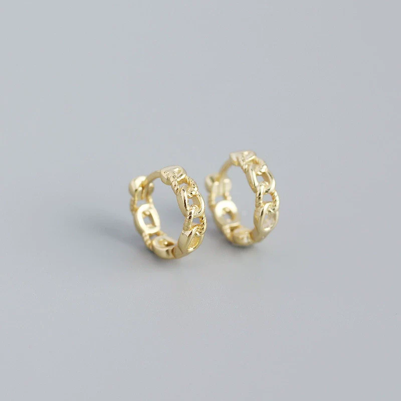 Luxury Metal S925 Sterling Silver Geometric Style Electroplated Casual Earrings - Image 7