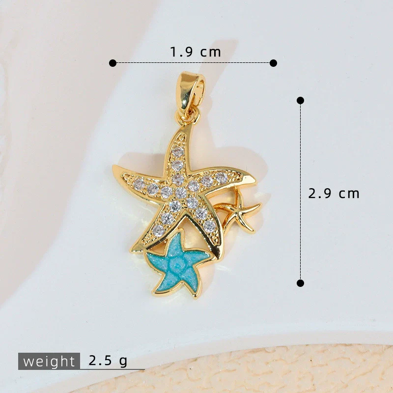 Marine Animal Zodiac Copper Jewelry Accessories Pendant Electroplated - Image 9