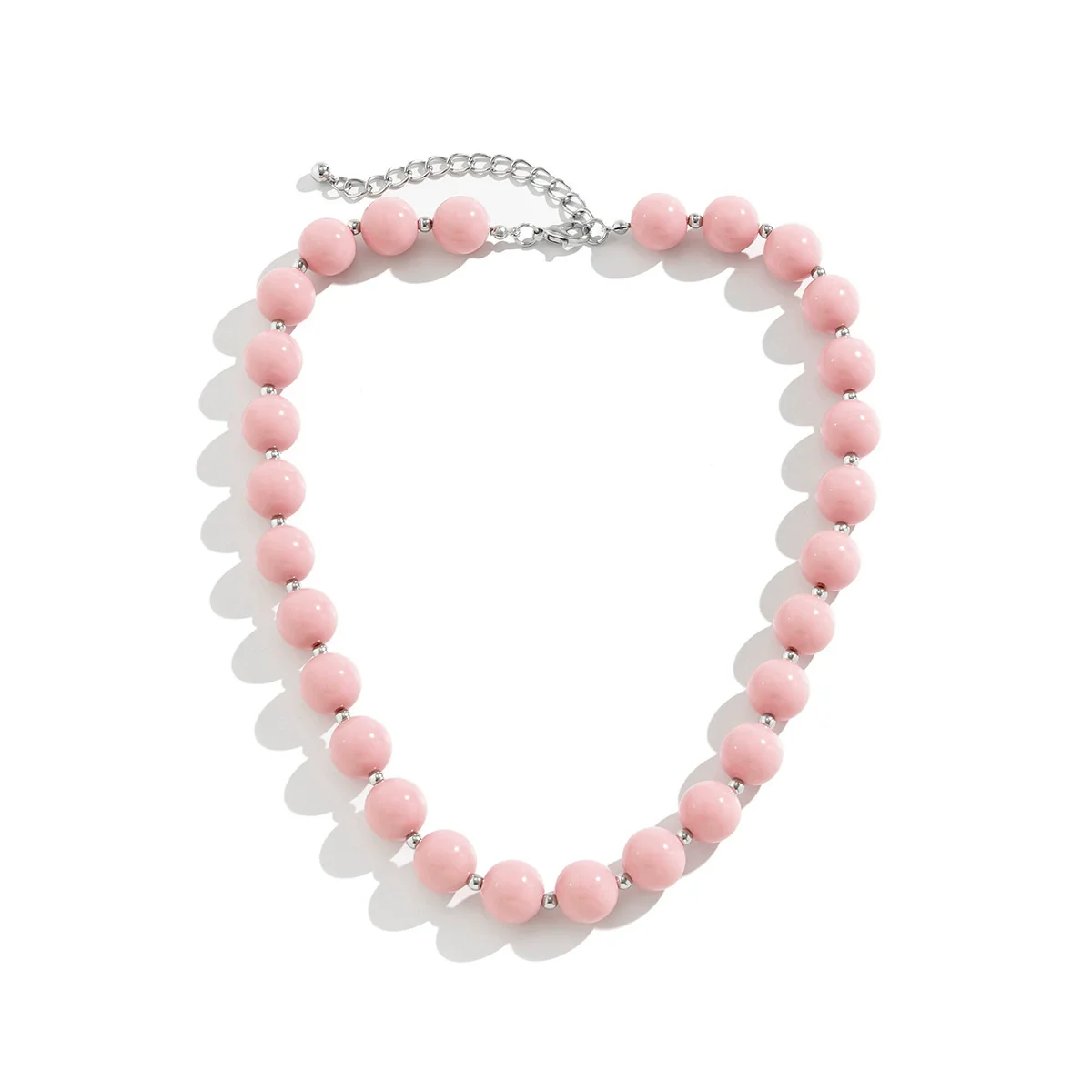 Men's Acrylic Beaded Geometric Clavicle Chain Necklace - Image 5