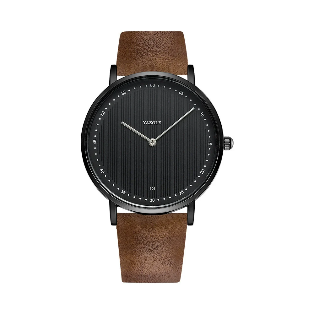 Men's Alloy And Pu Casual Waterproof Quartz Wristwatch With Round Dial - Image 10