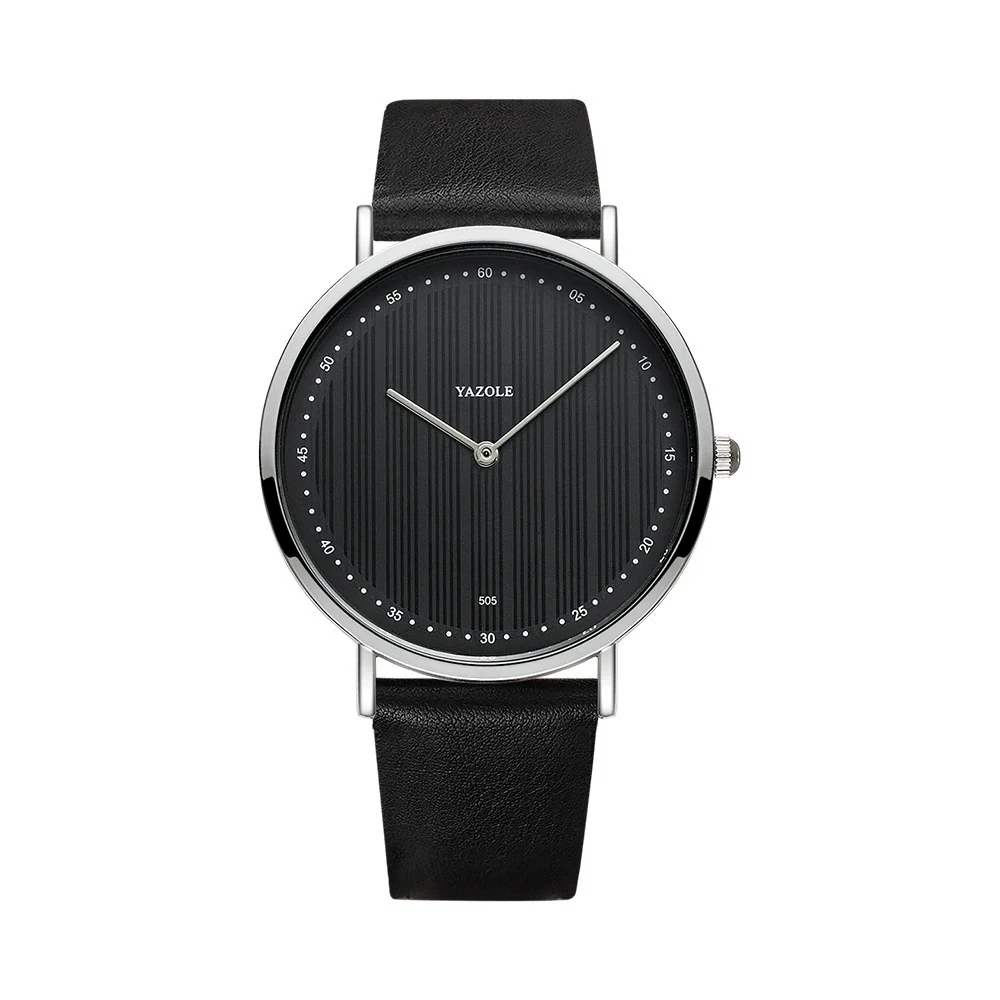 Men's Alloy And Pu Casual Waterproof Quartz Wristwatch With Round Dial - Image 5