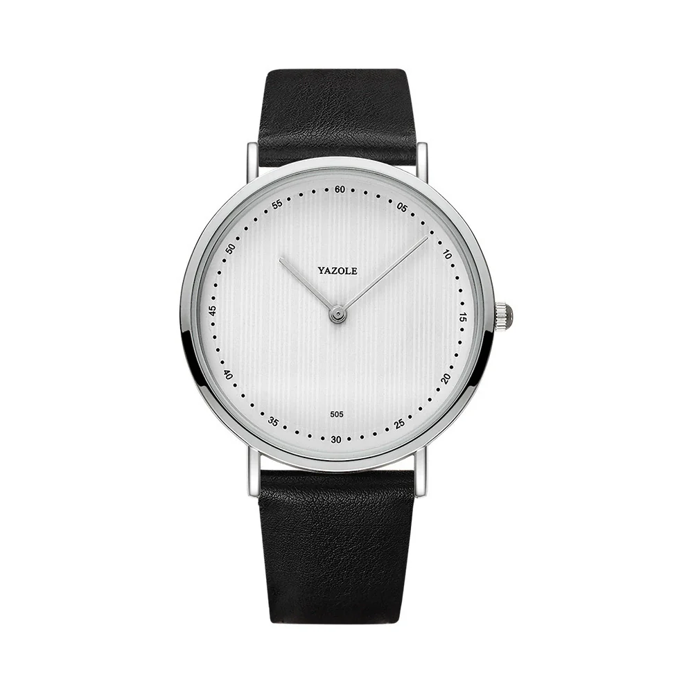 Men's Alloy And Pu Casual Waterproof Quartz Wristwatch With Round Dial - Image 6