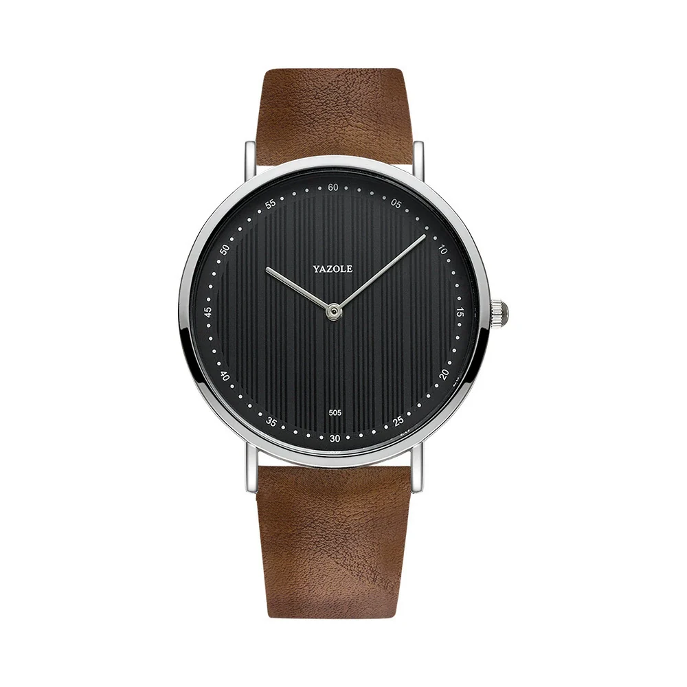 Men's Alloy And Pu Casual Waterproof Quartz Wristwatch With Round Dial - Image 7