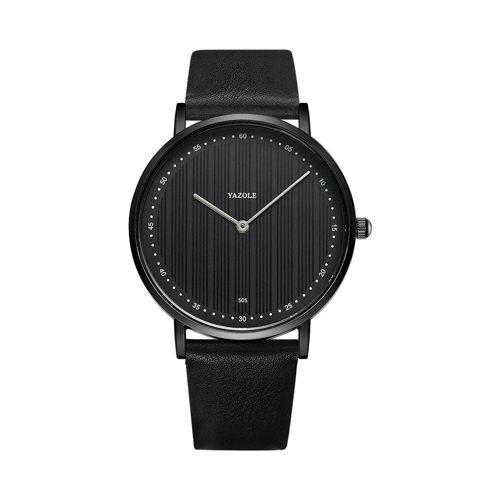 Men's Alloy And Pu Casual Waterproof Quartz Wristwatch With Round Dial - Image 9