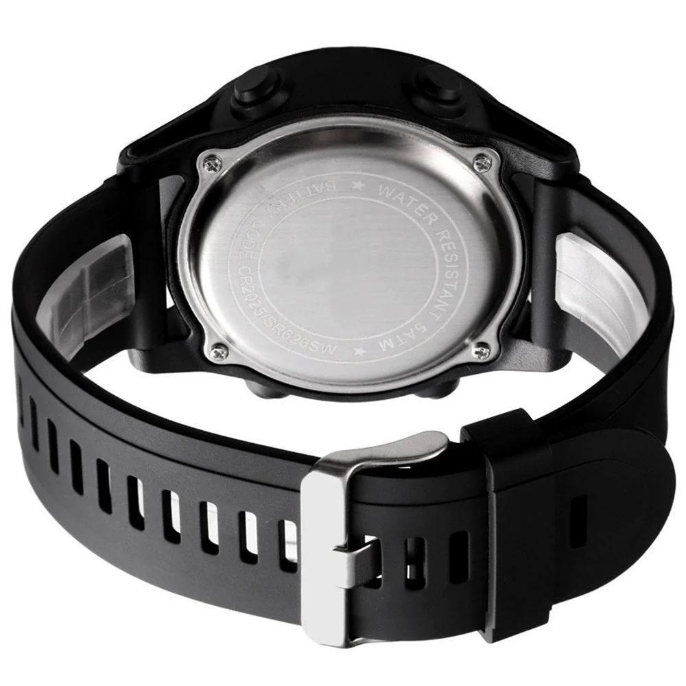 Men's Alloy And Rubber Electronic Sports Watch With Round Dial - Image 3
