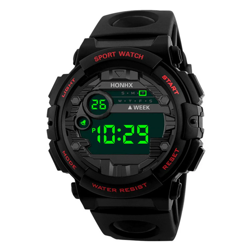 Men's Alloy And Rubber Electronic Sports Watch With Round Dial - Image 5