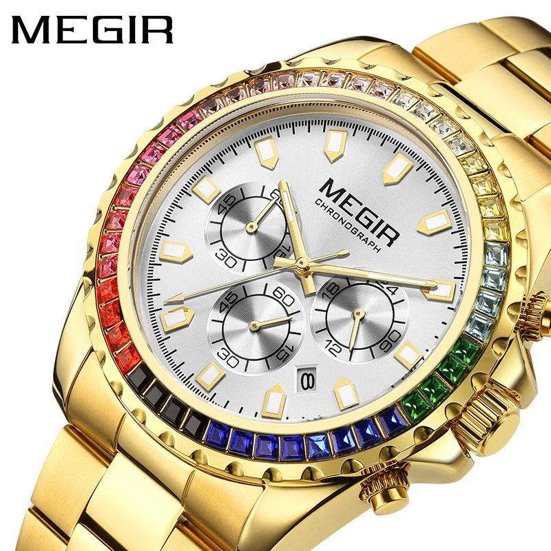 Men's Alloy And Stainless Steel Business Style Round Quartz Watch Waterproof Luminous Calendar