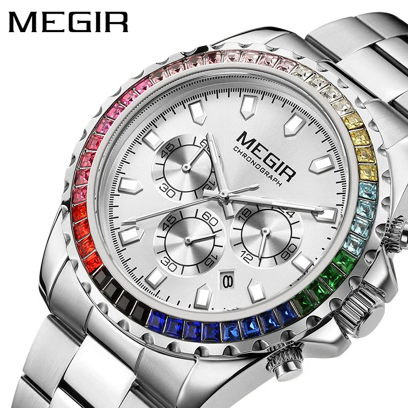 Men's Alloy And Stainless Steel Business Style Round Quartz Watch Waterproof Luminous Calendar - Image 3