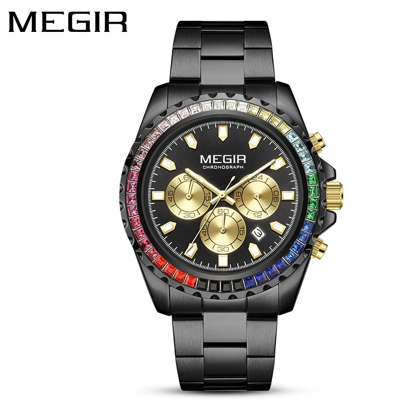 Men's Alloy And Stainless Steel Business Style Round Quartz Watch Waterproof Luminous Calendar - Image 6