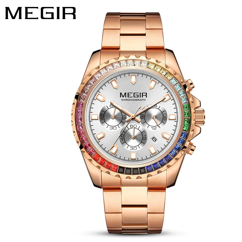 Men's Alloy And Stainless Steel Business Style Round Quartz Watch Waterproof Luminous Calendar - Image 9