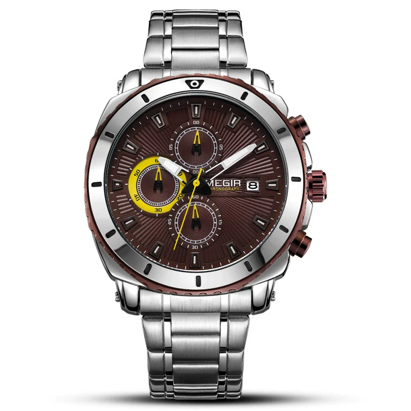 Men's Alloy And Stainless Steel Multifunctional Quartz Watch With Round Dial And Insurance Buckle - Image 3
