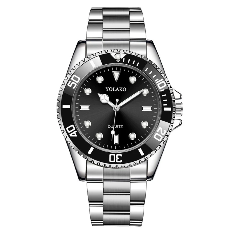 Men's Alloy And Stainless Steel Quartz Watches Fashion Business Style With Round Dial - Image 4