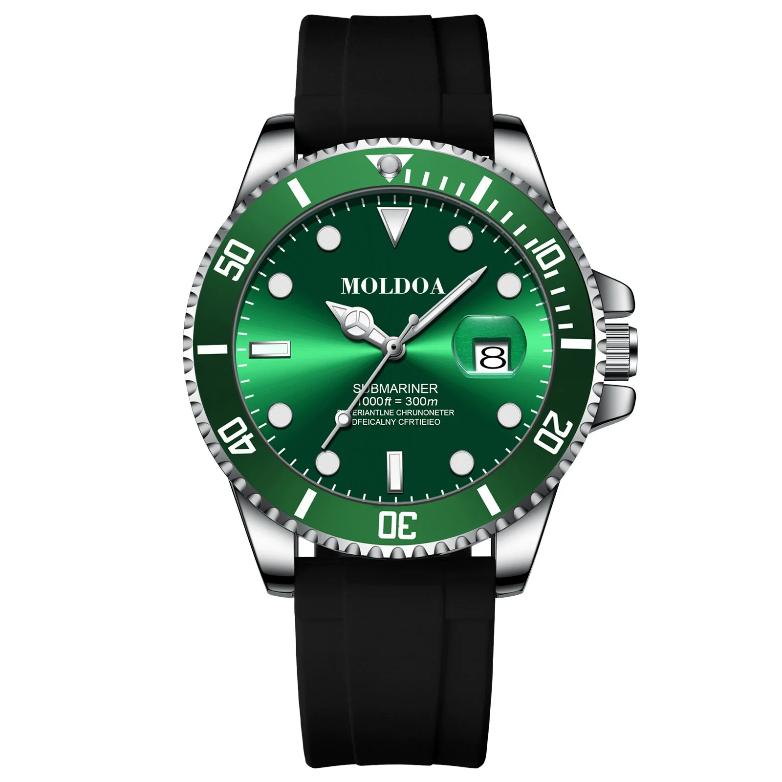 Men's Alloy And Stainless Steel Round Business Style Imitation Mechanical Waterproof Luminous Watch - Image 2