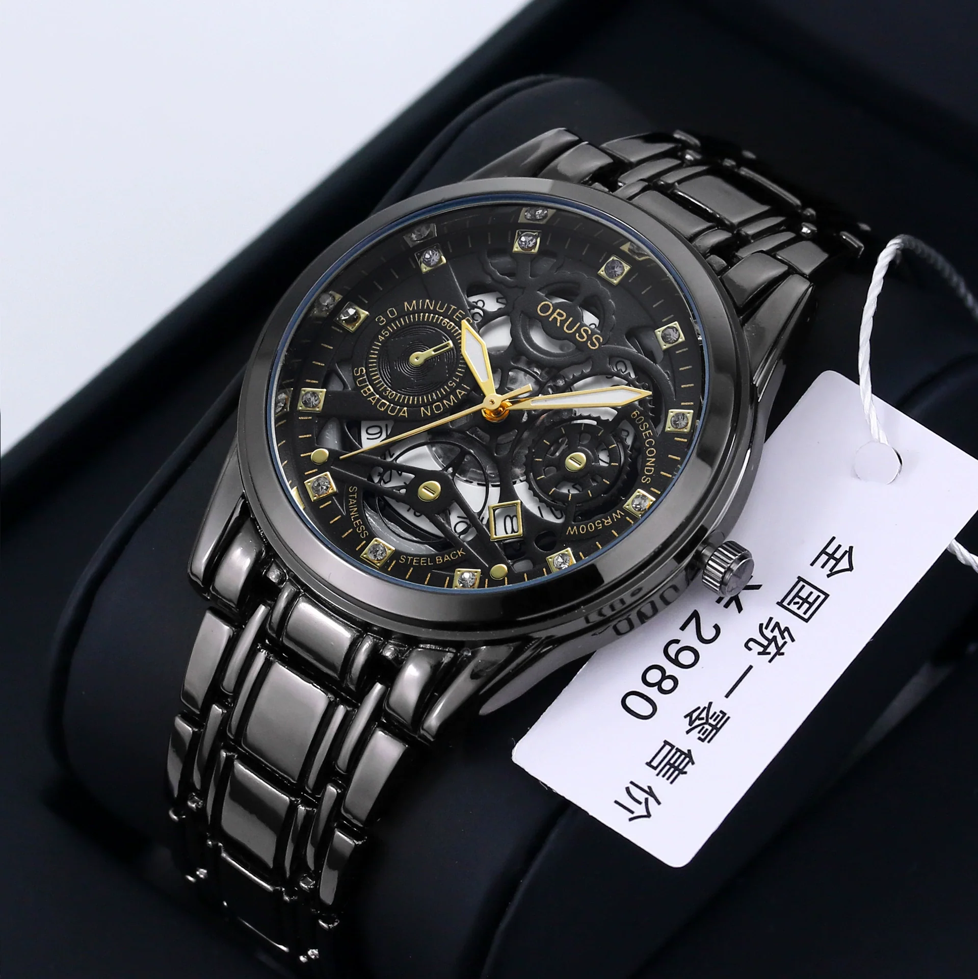 Men's Alloy Business Style Round Dial Quartz Movement Waterproof Luminous Watch - Image 2
