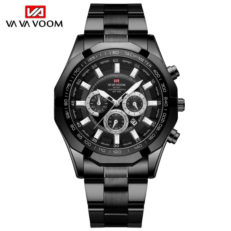 Men's Alloy Case Stainless Steel Band Quartz Watch With Spiral Crown Single Folding Buckle Business Style Round Dial Mineral Strengthened Glass Mirror - Image 4
