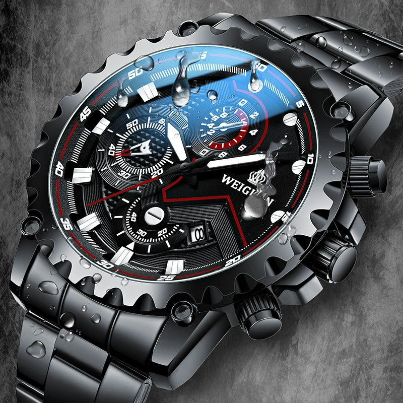 Men's Alloy Case Stainless Steel Strap Fully Automatic Mechanical Round Dial Business Style Waterproof Watch With Mineral Strengthened Glass Mirror