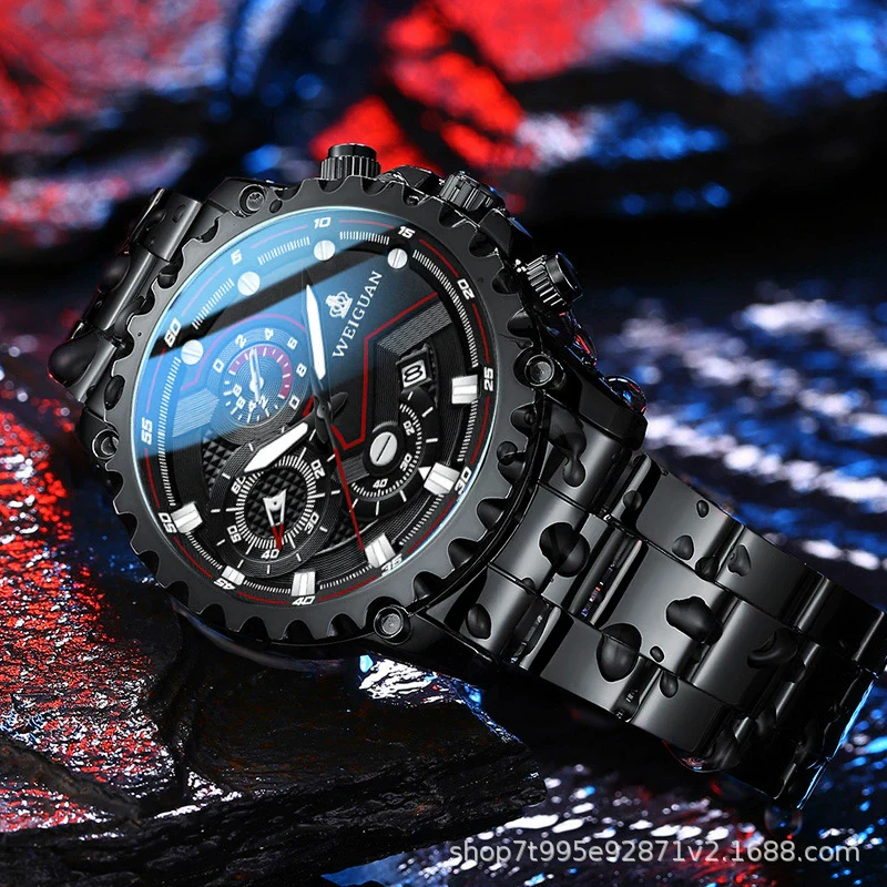 Men's Alloy Case Stainless Steel Strap Fully Automatic Mechanical Round Dial Business Style Waterproof Watch With Mineral Strengthened Glass Mirror - Image 2