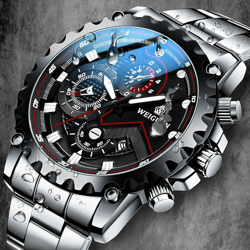 Men's Alloy Case Stainless Steel Strap Fully Automatic Mechanical Round Dial Business Style Waterproof Watch With Mineral Strengthened Glass Mirror - Image 7