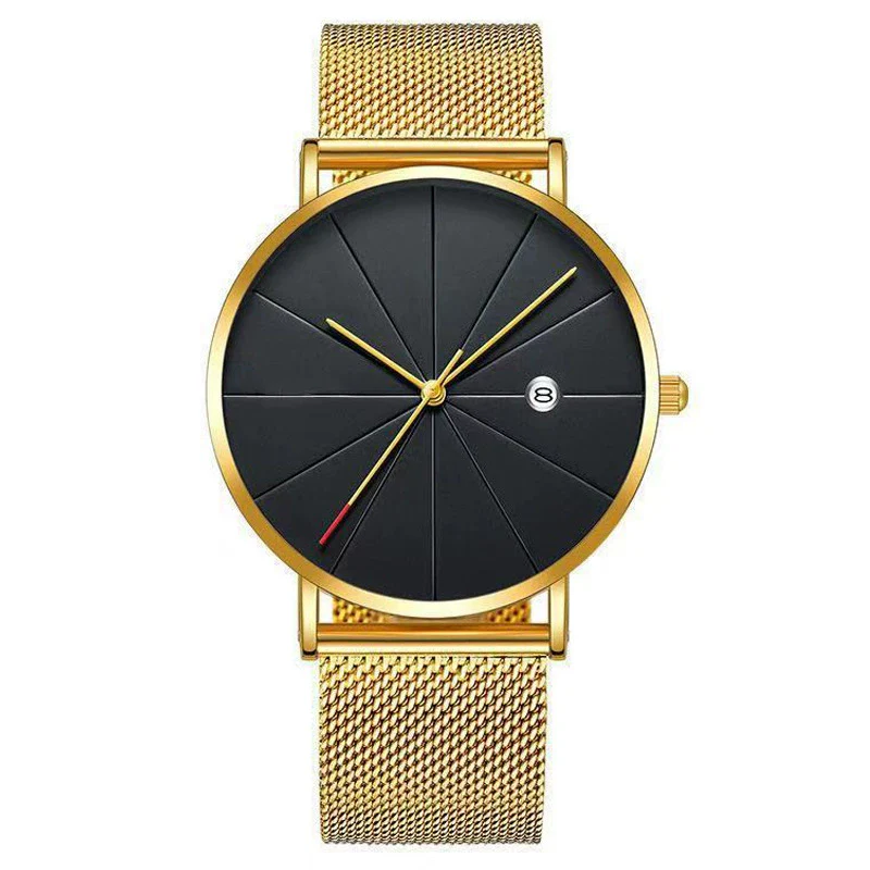 Men's Alloy Case Stainless Steel Strap Pin Buckle Round Dial Leisure Quartz Watch - Image 4