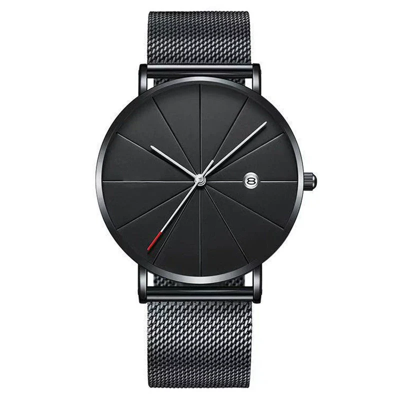 Men's Alloy Case Stainless Steel Strap Pin Buckle Round Dial Leisure Quartz Watch - Image 8