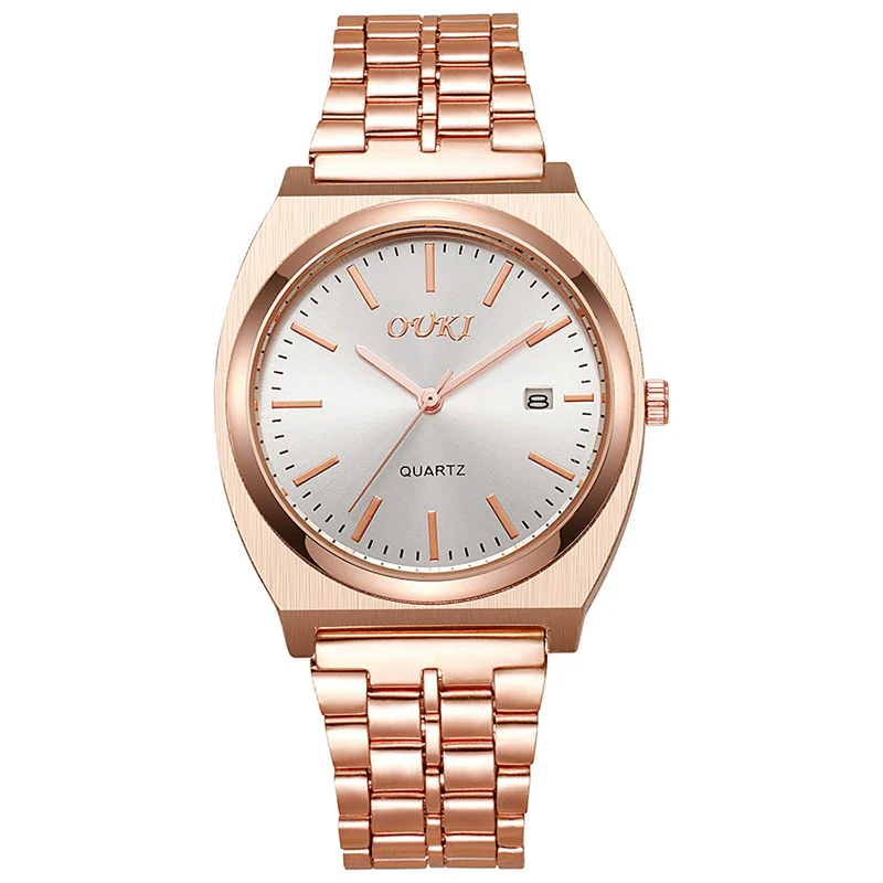 Men's Alloy Case Stainless Steel Strap Round Dial Fashion Quartz Watch - Image 12