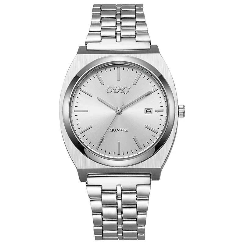 Men's Alloy Case Stainless Steel Strap Round Dial Fashion Quartz Watch - Image 15