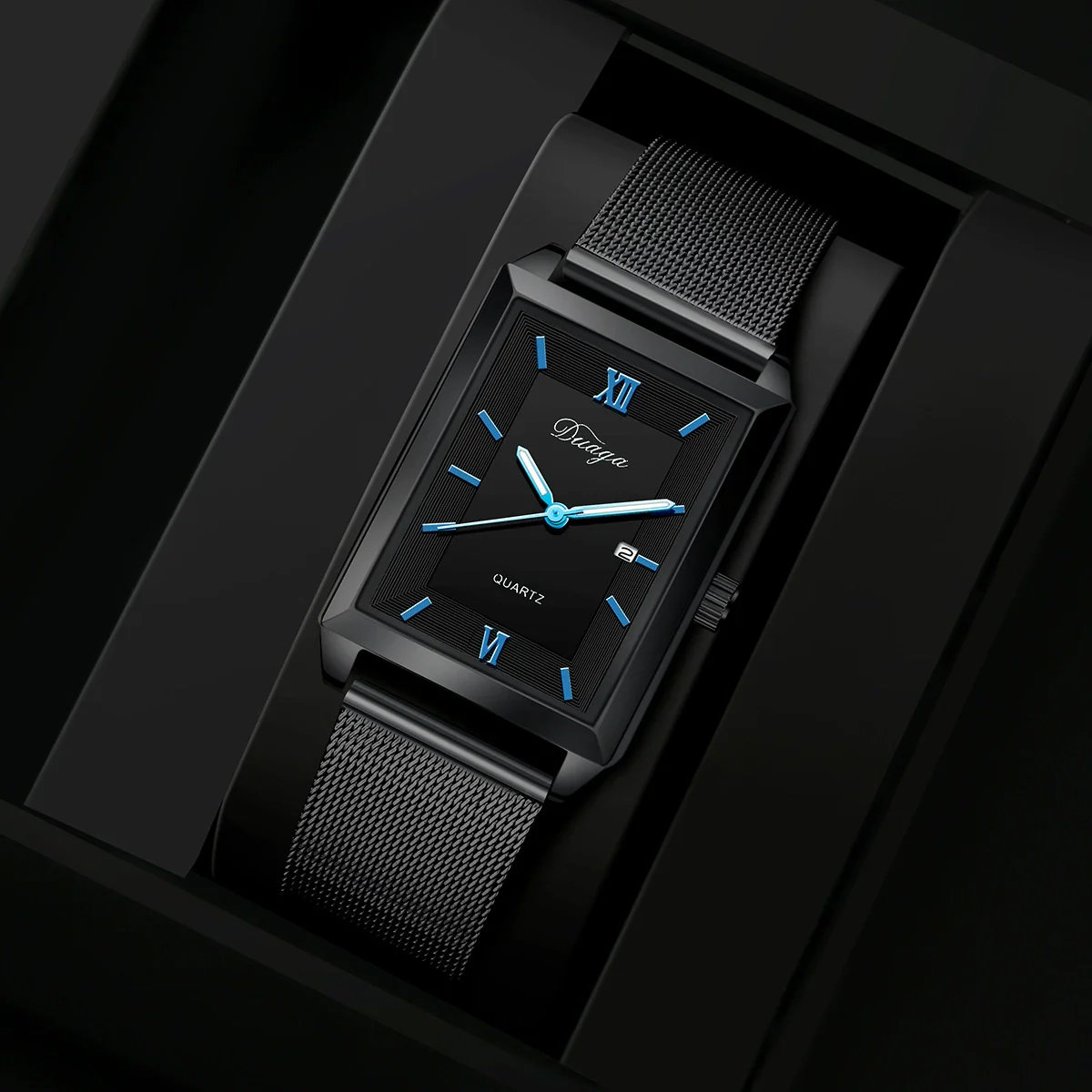 Men's Alloy Casual Quartz Rectangular Watch - Image 9