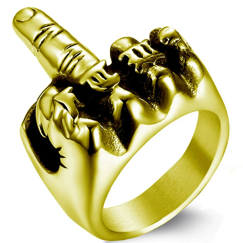 Men's Alloy Geometric Retro Hiphop Open Adjustable Ring With Electroplating - Image 2