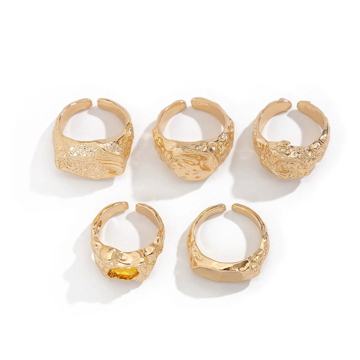 Men's Alloy Geometric Style Electroplated Ring Jewelry - Image 5