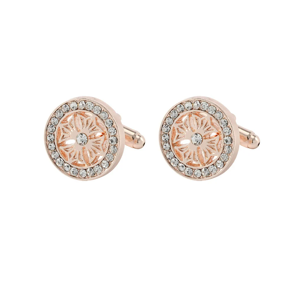 Men's Alloy Geometric Zircon Cufflinks - Image 4