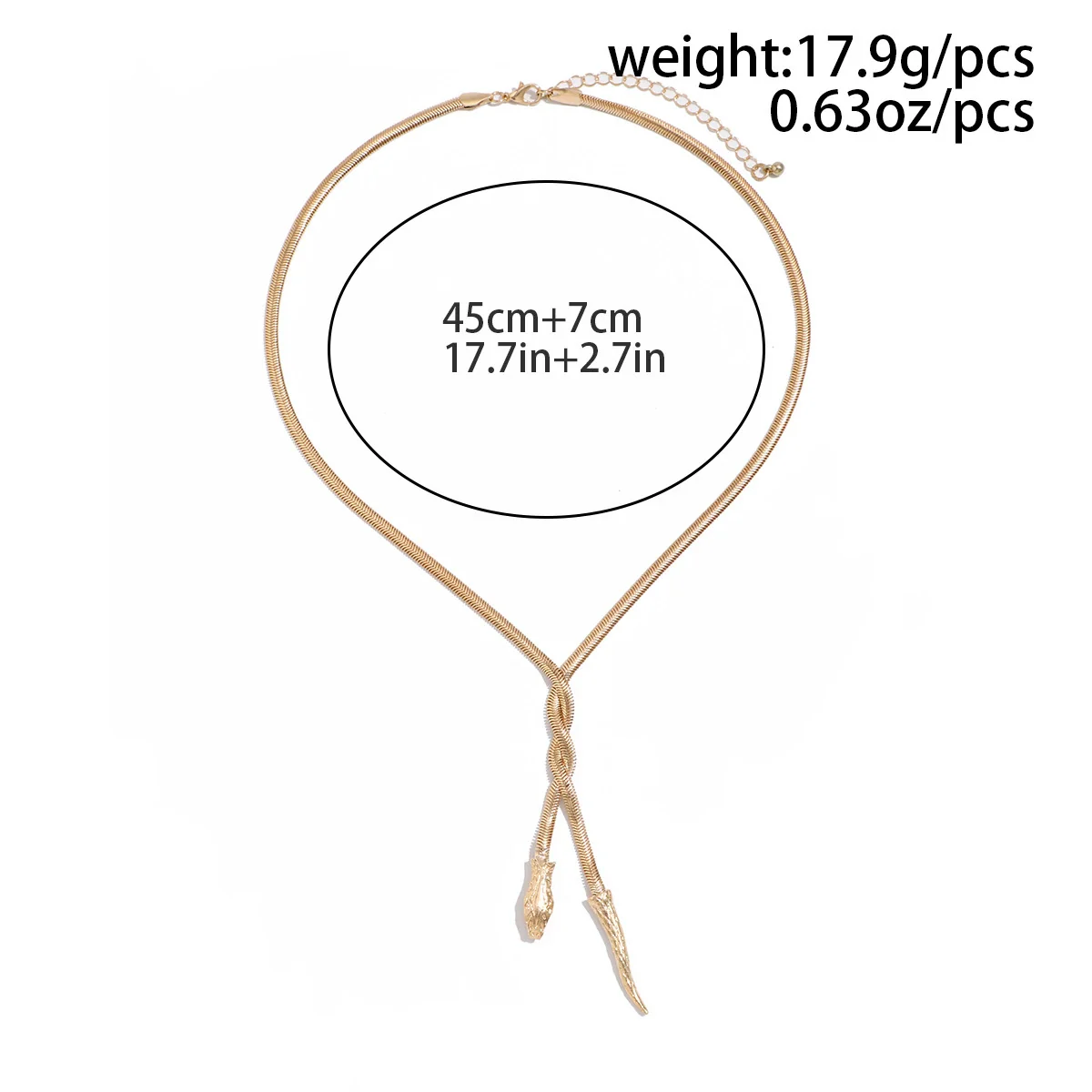 Men's Alloy Handmade Geometric Snake Necklace - Image 8