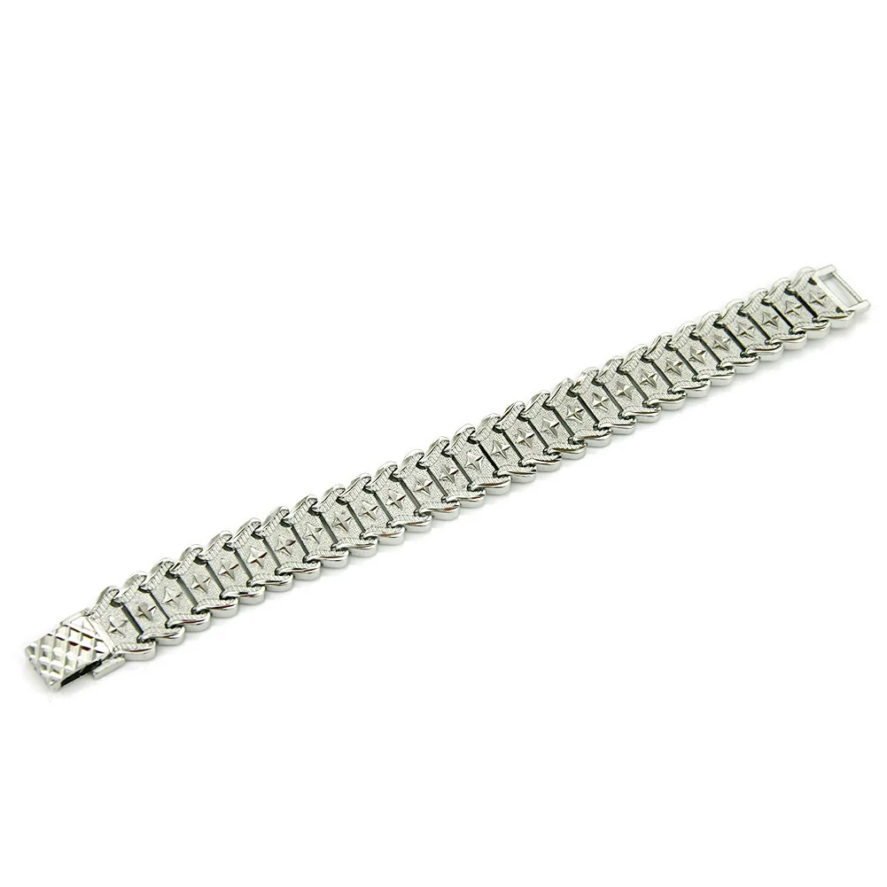 Men's Alloy Hiphop Geometric Printed Electroplated Bracelet - Image 5