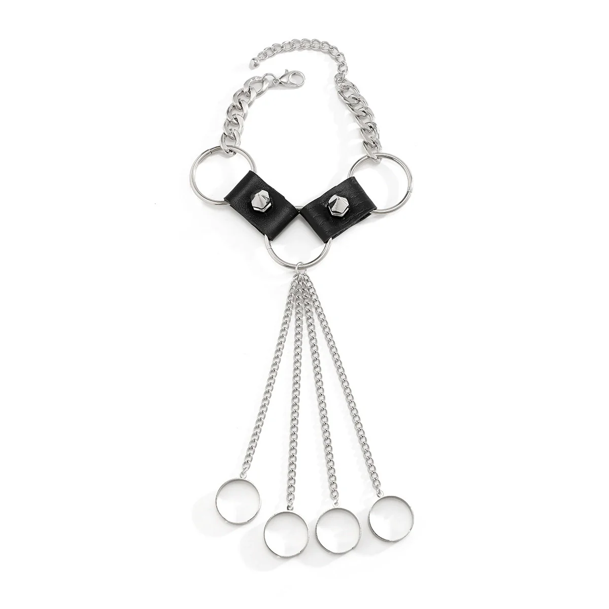 Men's Alloy Leather Rivet Handmade Bracelet - Image 5