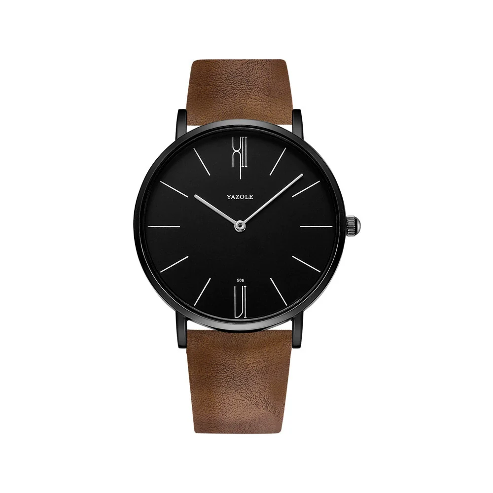 Men's Alloy Pu Strap Round Dial Leisure Sports Quartz Watch - Image 9