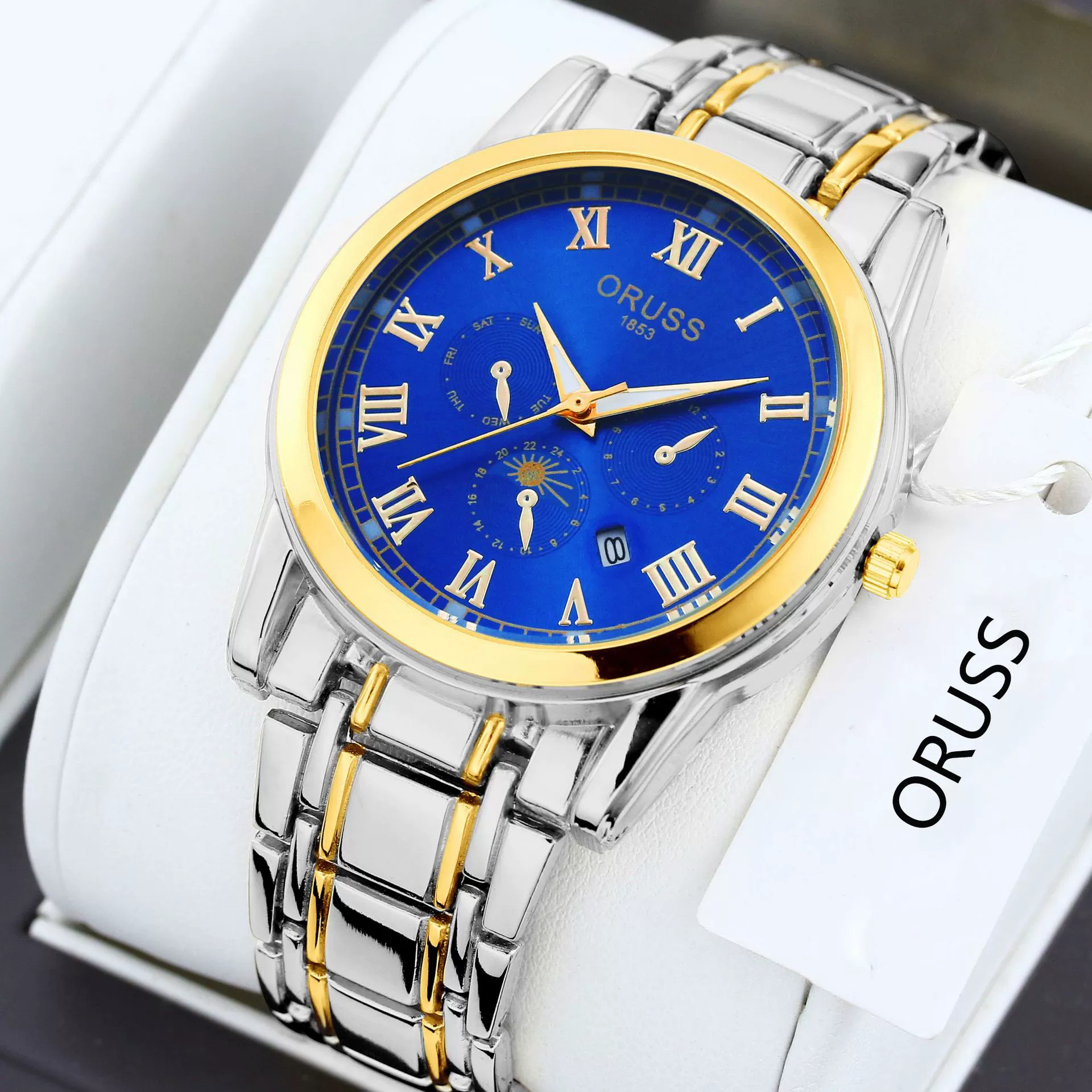Men's Alloy Quartz Wrist Watch With Round Dial Business Style Waterproof Luminous - Image 8