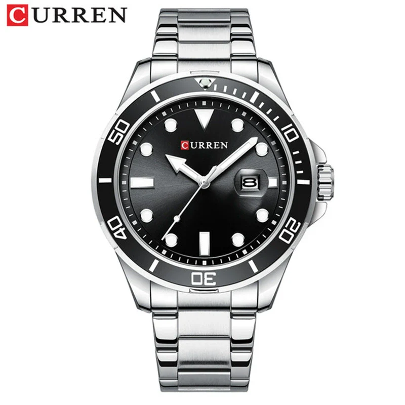 Men's Business Fashion Quartz Watch Alloy Case Stainless Steel Band Round Dial - Image 6