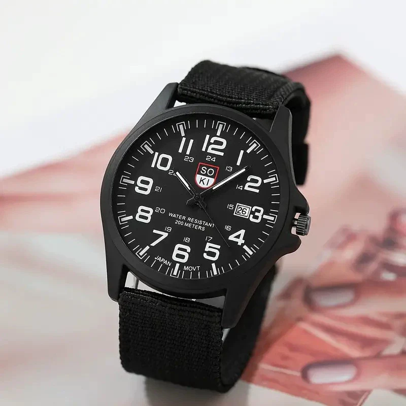Men's Business Quartz Watch And Allmatch Beaded Bracelet Set Alloy Case Imitation Leather Strap Stainless Steel Clasp Round Dial Mineral Strengthened Mirror - Image 2