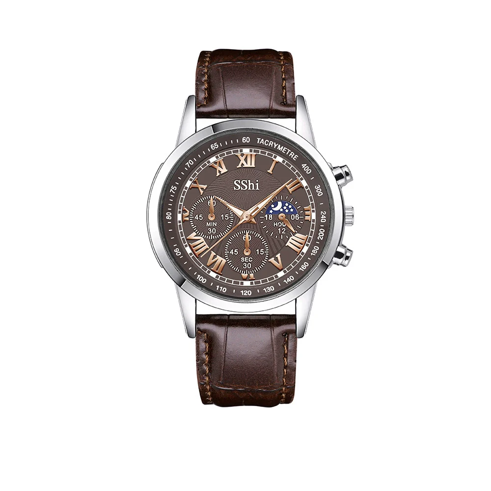 Men's Business Quartz Wrist Watch Alloy Case And Strap Round Dial Titanium Metal Clasp - Image 5