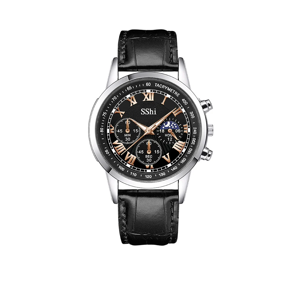 Men's Business Quartz Wrist Watch Alloy Case And Strap Round Dial Titanium Metal Clasp - Image 6