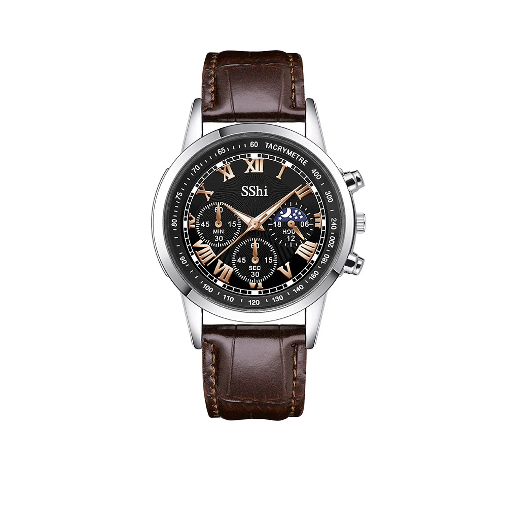 Men's Business Quartz Wrist Watch Alloy Case And Strap Round Dial Titanium Metal Clasp - Image 7