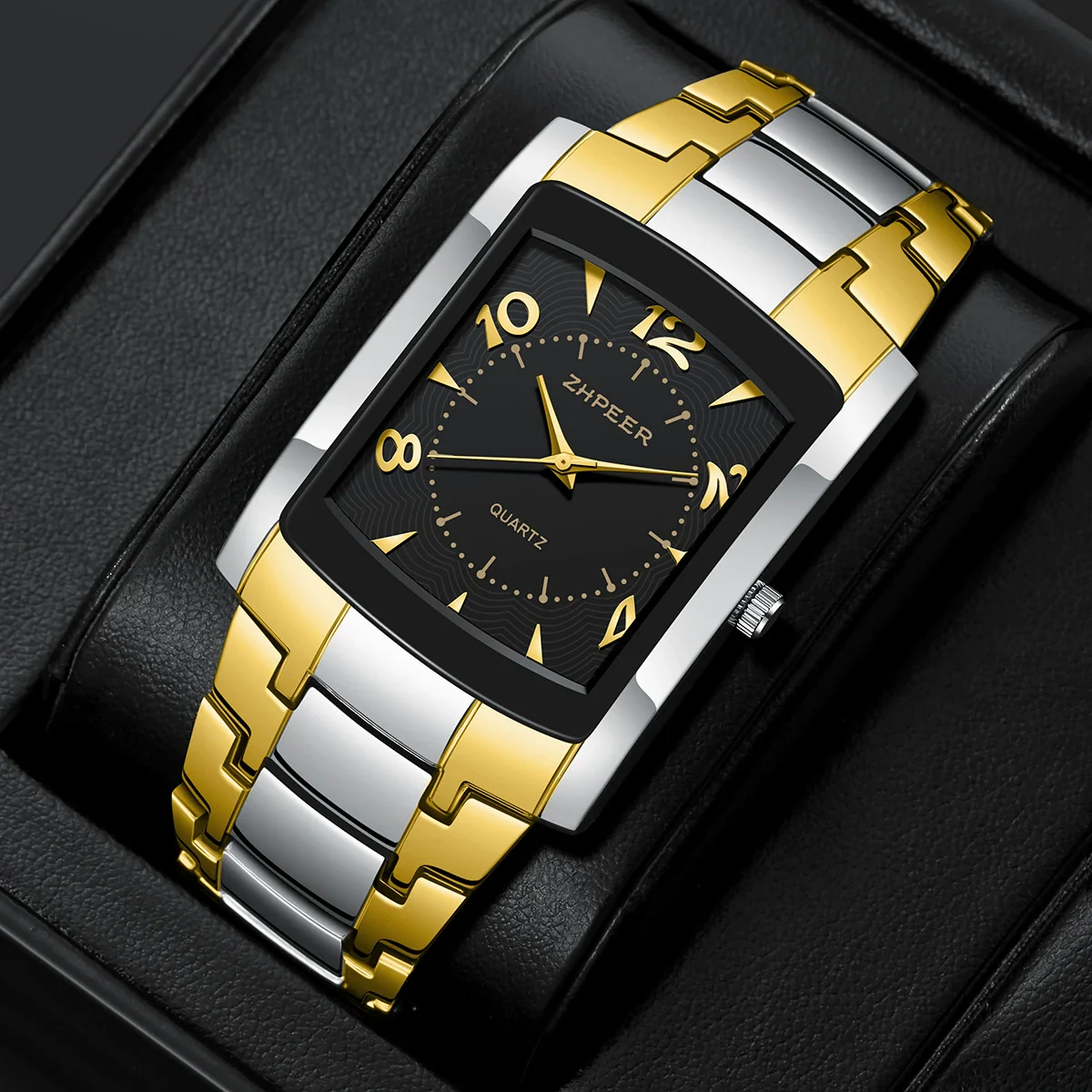 Men's Business Square Alloy Band Quartz Watch - Image 2