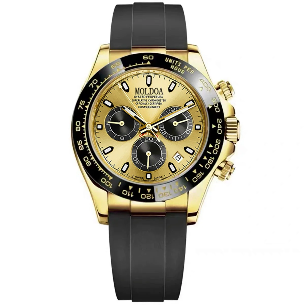 Men's Business Style Alloy And Stainless Steel Round Dial Hollow Fake Mechanical Watch With Luminous Calendar And Waterproof Function - Image 6