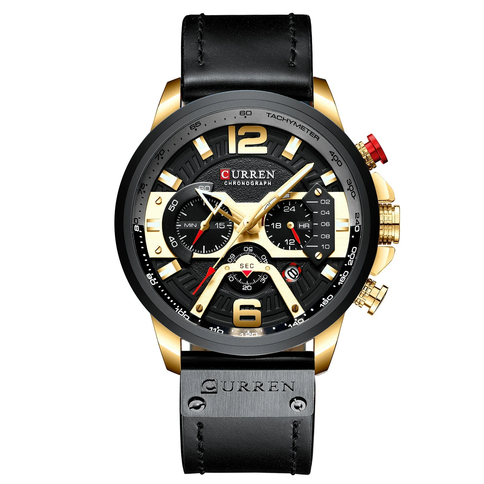 Men's Business Style Alloy Case Genuine Leather Strap Round Dial Watch - Image 8