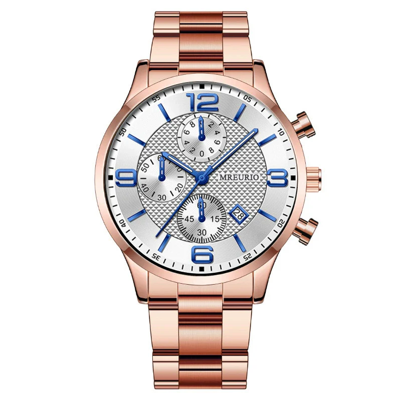 Men's Business Style Alloy Case Metal Strap Round Dial Watch - Image 4