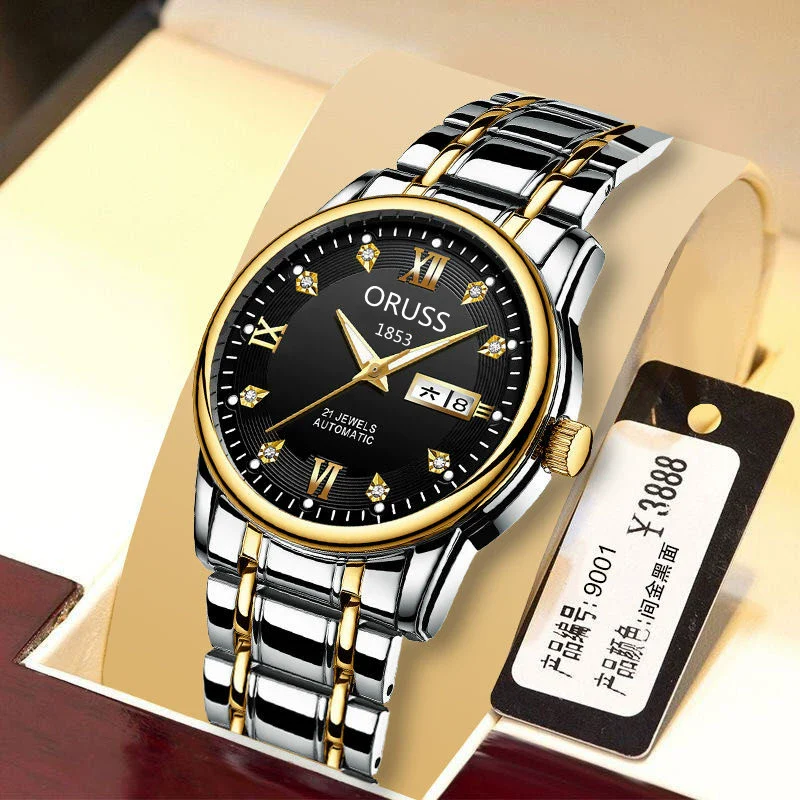 Men's Business Style Automatic Movement Watch Steel Case And Strap Round Dial Luminous Waterproof - Image 20