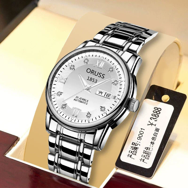 Men's Business Style Automatic Movement Watch Steel Case And Strap Round Dial Luminous Waterproof - Image 26