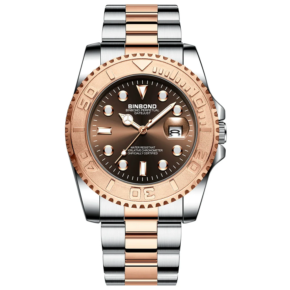 Men's Business Style Metal And Stainless Steel Luminous Waterproof Round Dial Sports Watch - Image 2