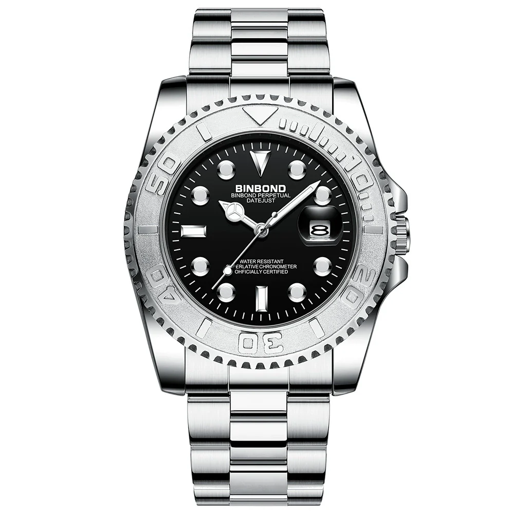 Men's Business Style Metal And Stainless Steel Luminous Waterproof Round Dial Sports Watch - Image 3