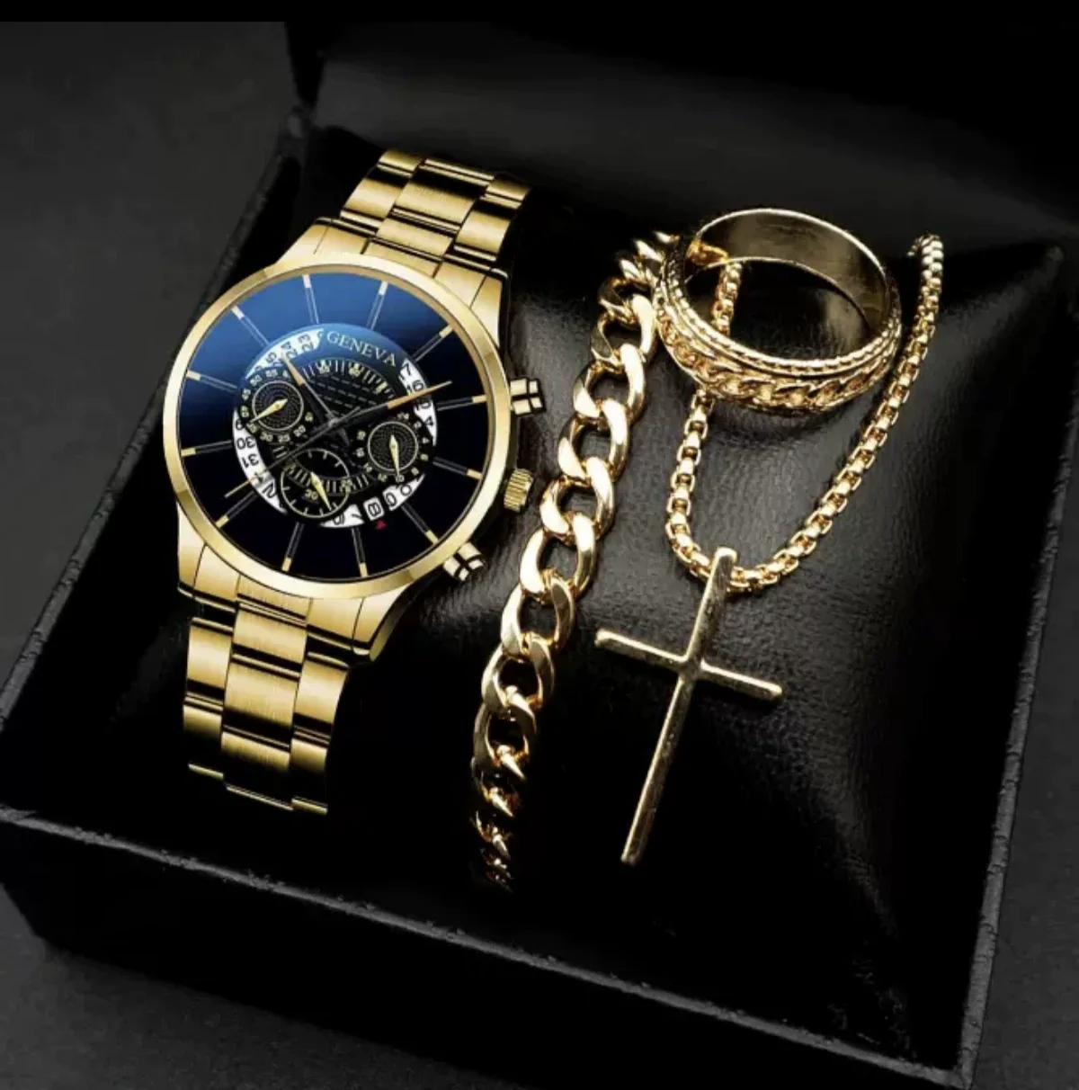 Men's Business Style Round Dial Watch With Tungsten Steel Strap And Alloy Case - Image 19