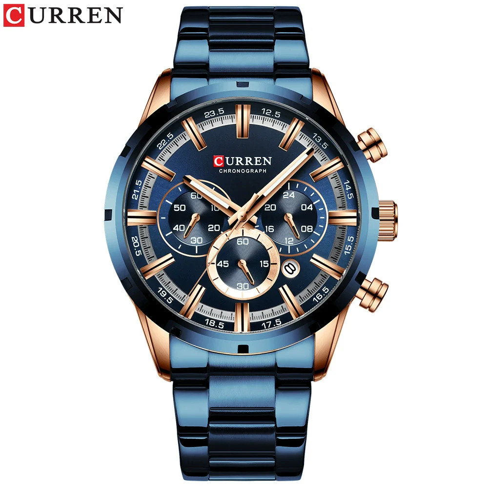 Men's Business Watch Alloy Case Stainless Steel Band Round Dial - Image 6